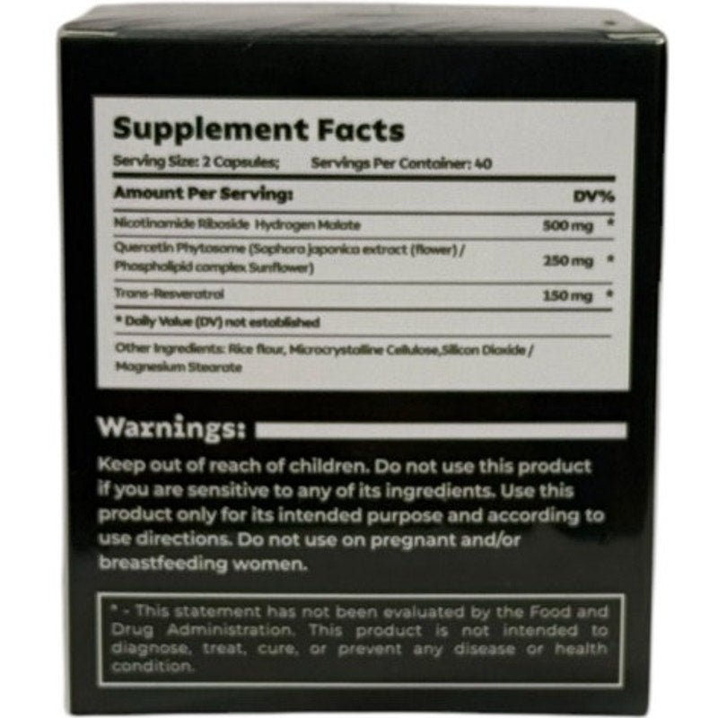 NAD+ Supplement for Anti-Aging Energy Focus & Nicotinamide Riboside Resveratrol