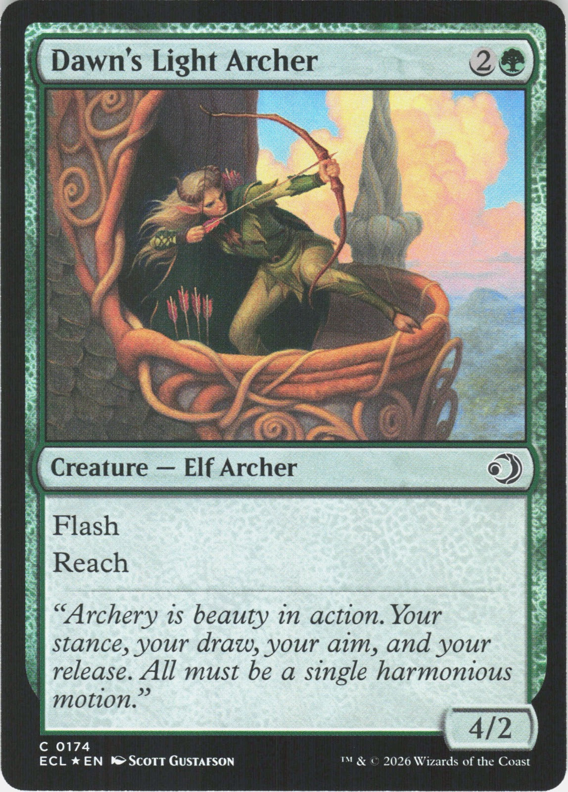 Dawn's Light Archer Foil C Lorwyn Eclipsed 174 NM