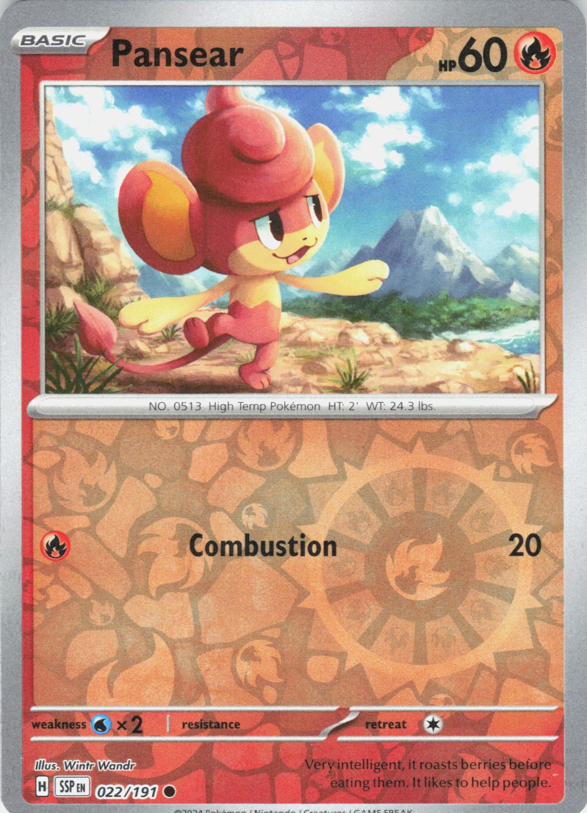 Pansear Reverse Holo Common SV08: Surging Sparks 022/191 NM
