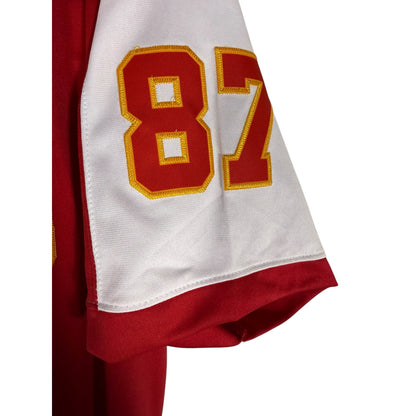 Travis Kelce Men's Jersey #87 Chiefs Red Size Medium
