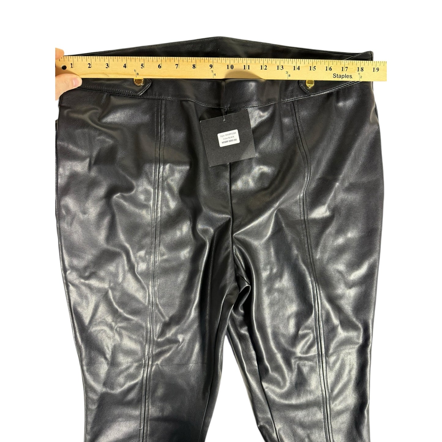 NWT Marc New York Pants Women's Black Size 2X Faux Leather Ankle
