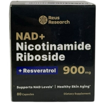 NAD+ Supplement for Anti-Aging Energy Focus & Nicotinamide Riboside Resveratrol