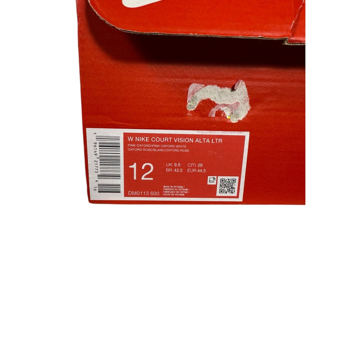 Nike Court Vision Alta Platform Pink Size 12 Women's Shoes