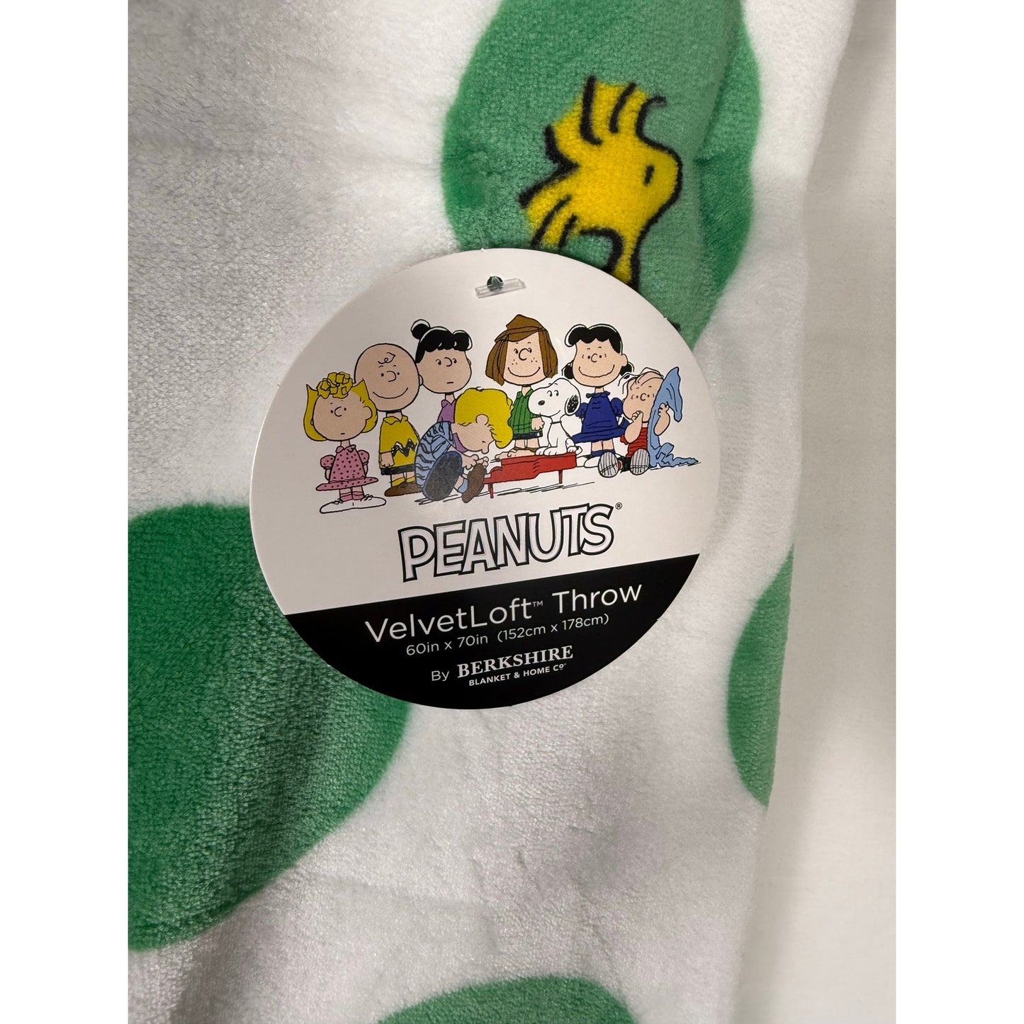 Peanuts Snoopy Woodstock St. Patrick Shamrock White Fleece Throw blanket 60 x 70