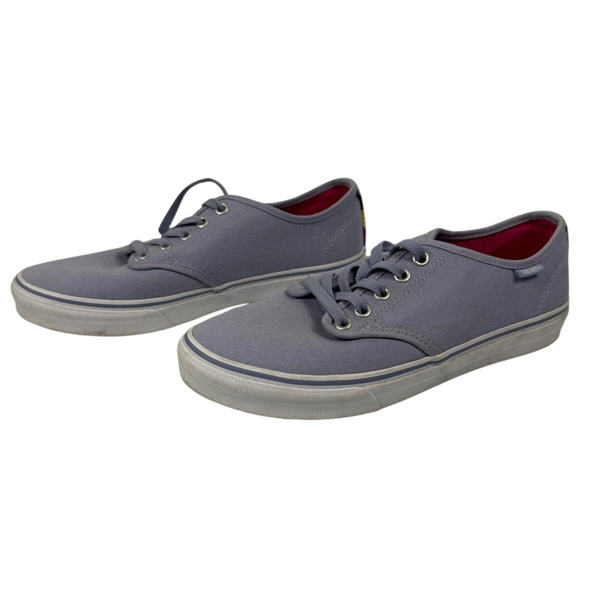 Women's Size 9.5 Vans Sneaker Camden Lace Up Low Top light Purple rainbow