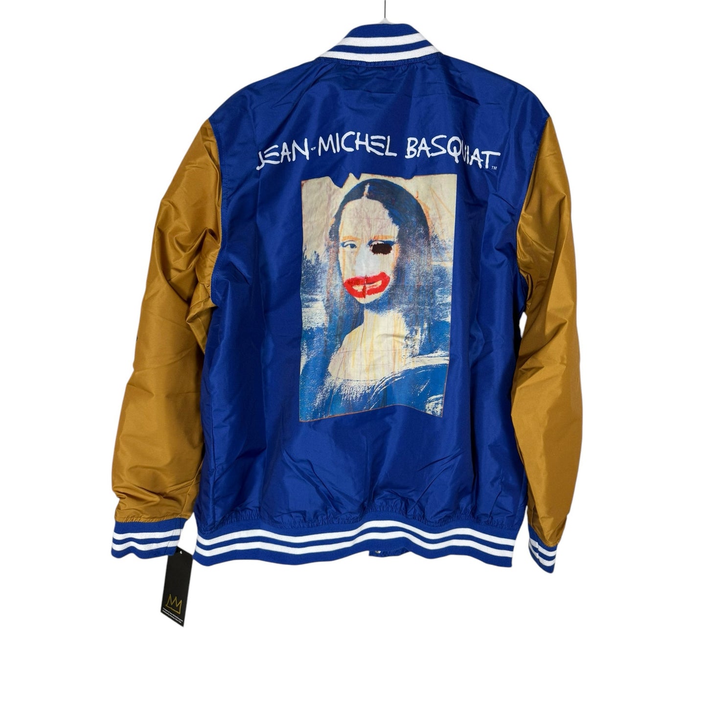 NWT Members Only Jean-Michel Basquat Blue Varsity Windbreaker Size Large