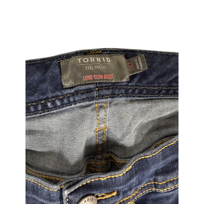 Torrid Jeans Women's Luxe Slim Boot Blue 18T 10in Rise
