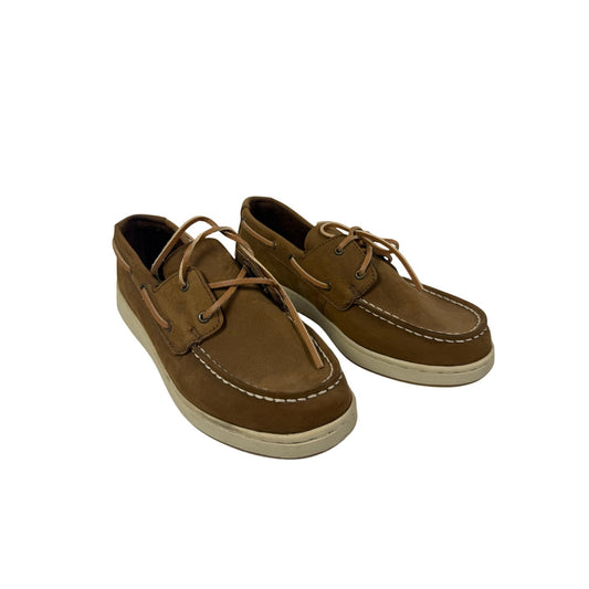 Sperry Top-Sider Gold Cup Shoes Boys Size 6w Brown Leather 2-Eye Boat Casual