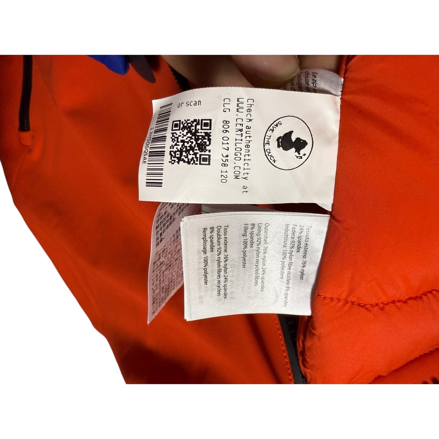 NWT Save the Duck Women's Synthetic Down Parka Orange Size XL