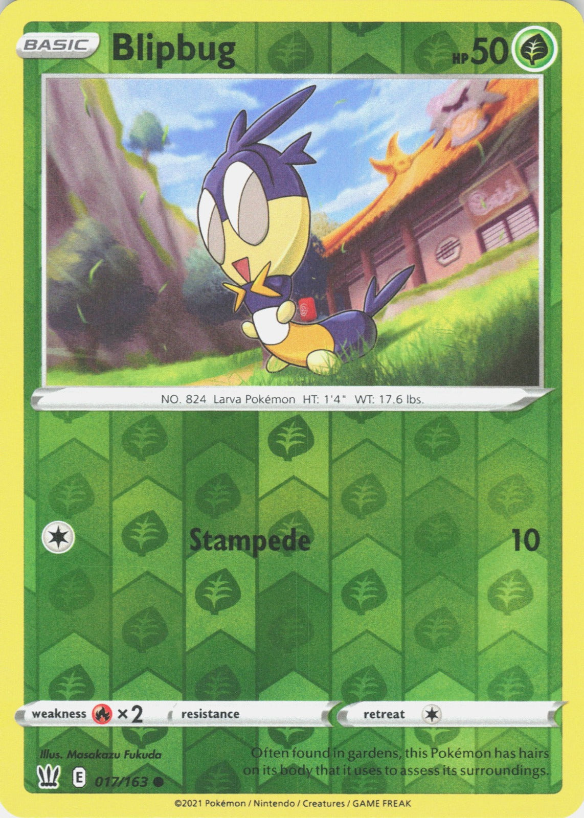 Blipbug Reverse Holo Common SWSH05: Battle Styles 017/163 NM