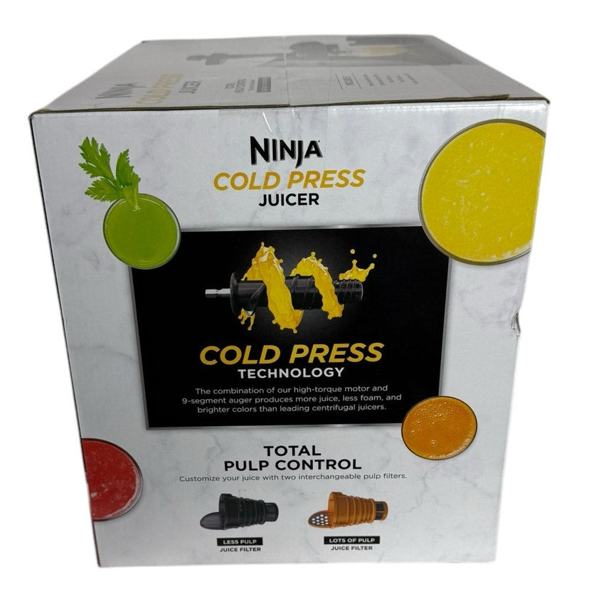 Ninja JC101 Cold Press Pro Compact Powerful Slow Juicer Total Pulp Control JC100