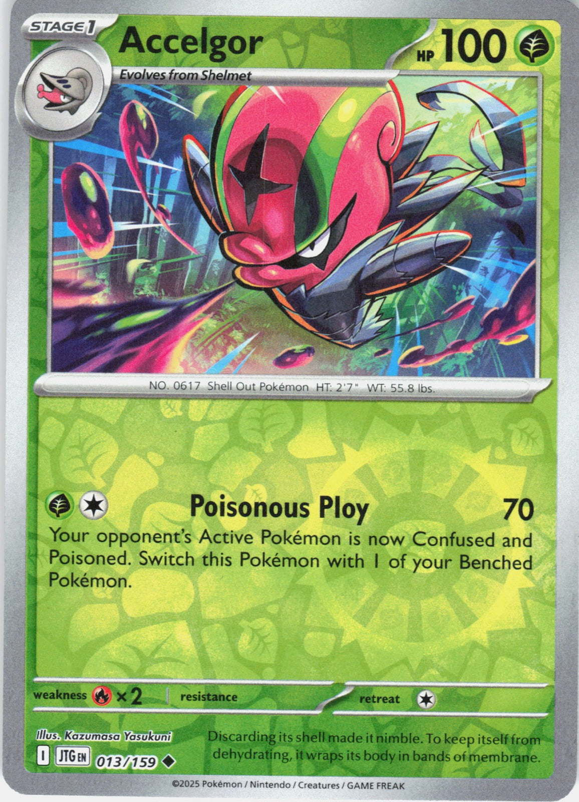 Accelgor Reverse Holo Uncommon SV09: Journey Together 013/159 NM