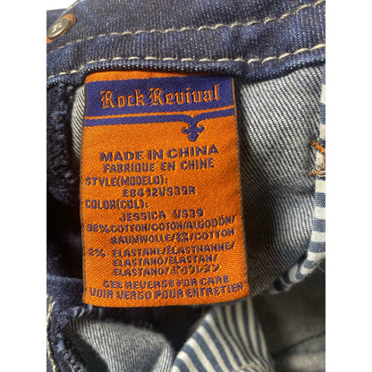 Women Rock Revival Jessica Flap Pocket jeans size 28