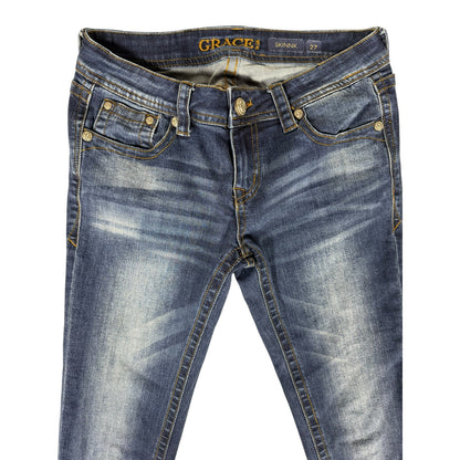 Grace in LA jeans Women's Skinnk Skinny size 27 Low Rise
