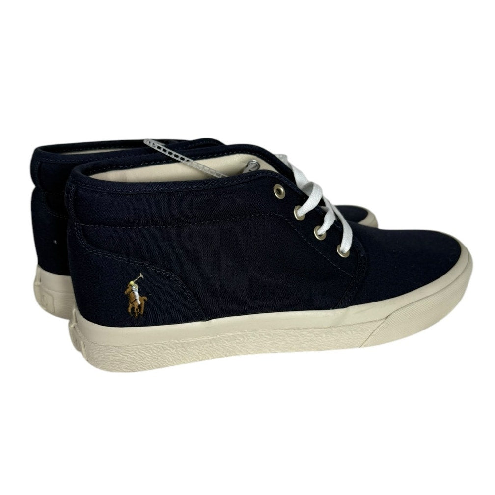 NWOT Ralph Lauren Polo Men Mid Shoes Canvas Blue size 8 Casual