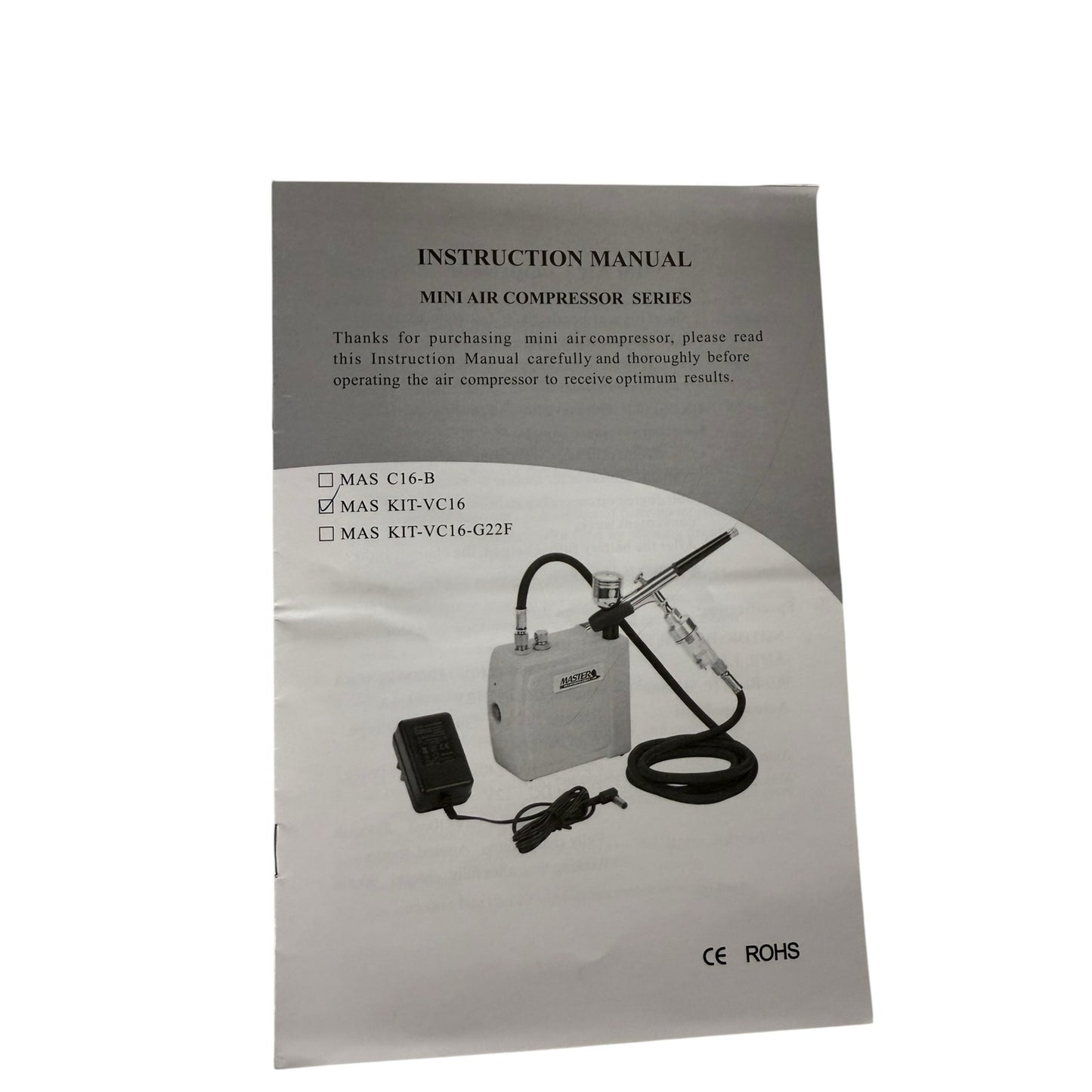 Master Airbrush Kit Mini Air Compressor - Open Box