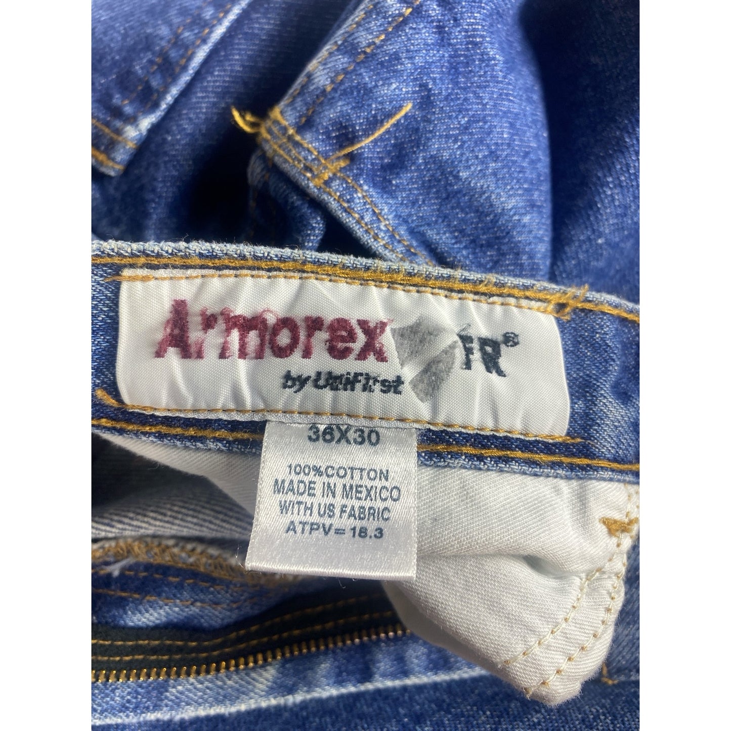 Mens Armorex FR denim work jeans size 36 x 30