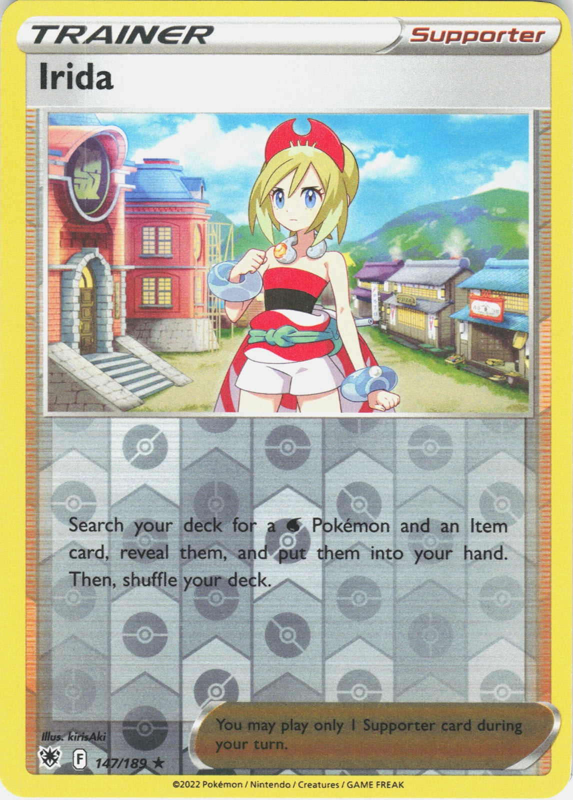 Irida Reverse Holo Holo Rare SWSH10: Astral Radiance 147/189 NM