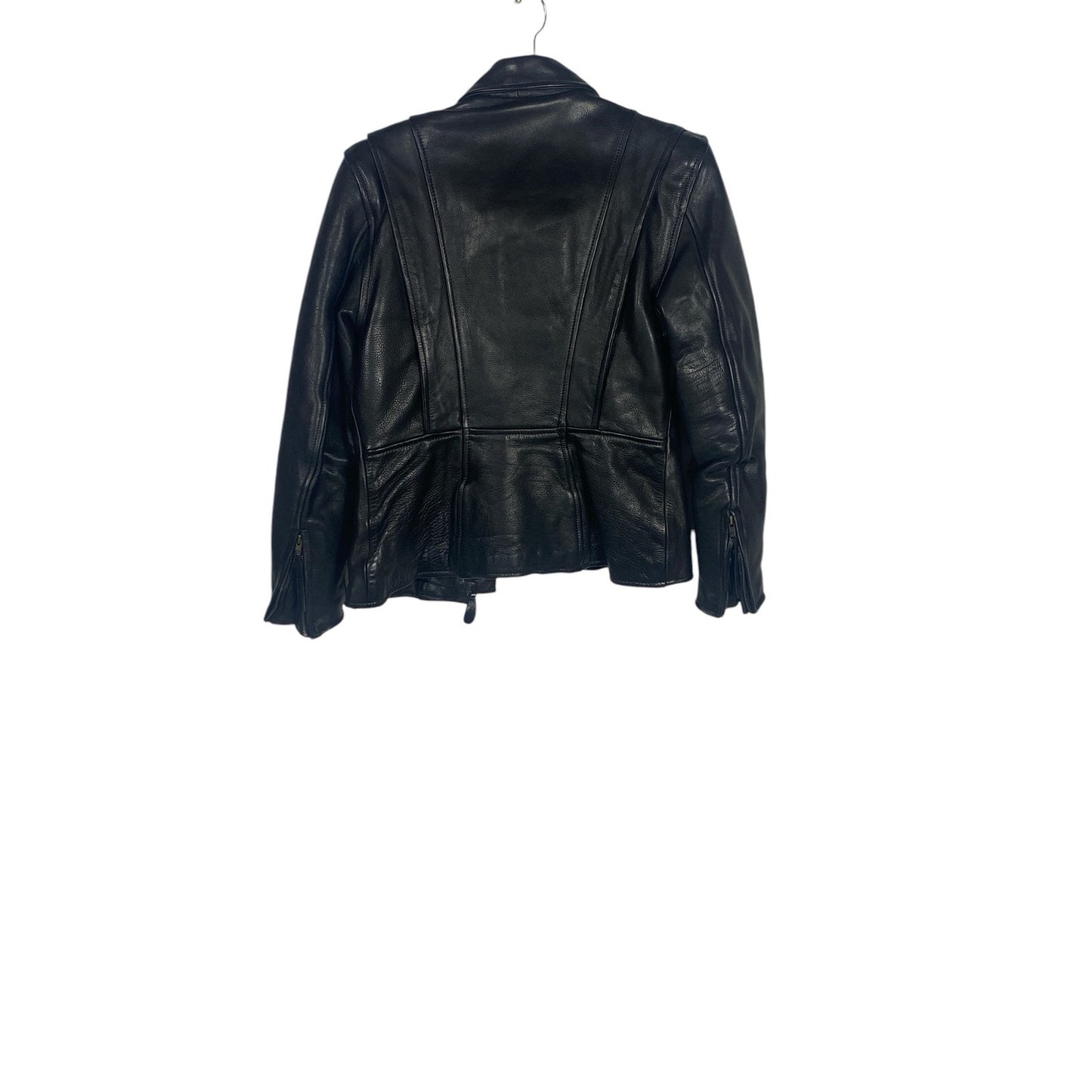 Easy Rider Mens Black genuine leather motorcycle jacket size Medium