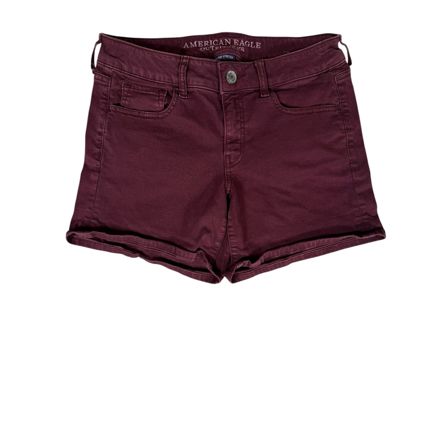 American Eagle Shorts Women Size 8 Midi Maroon