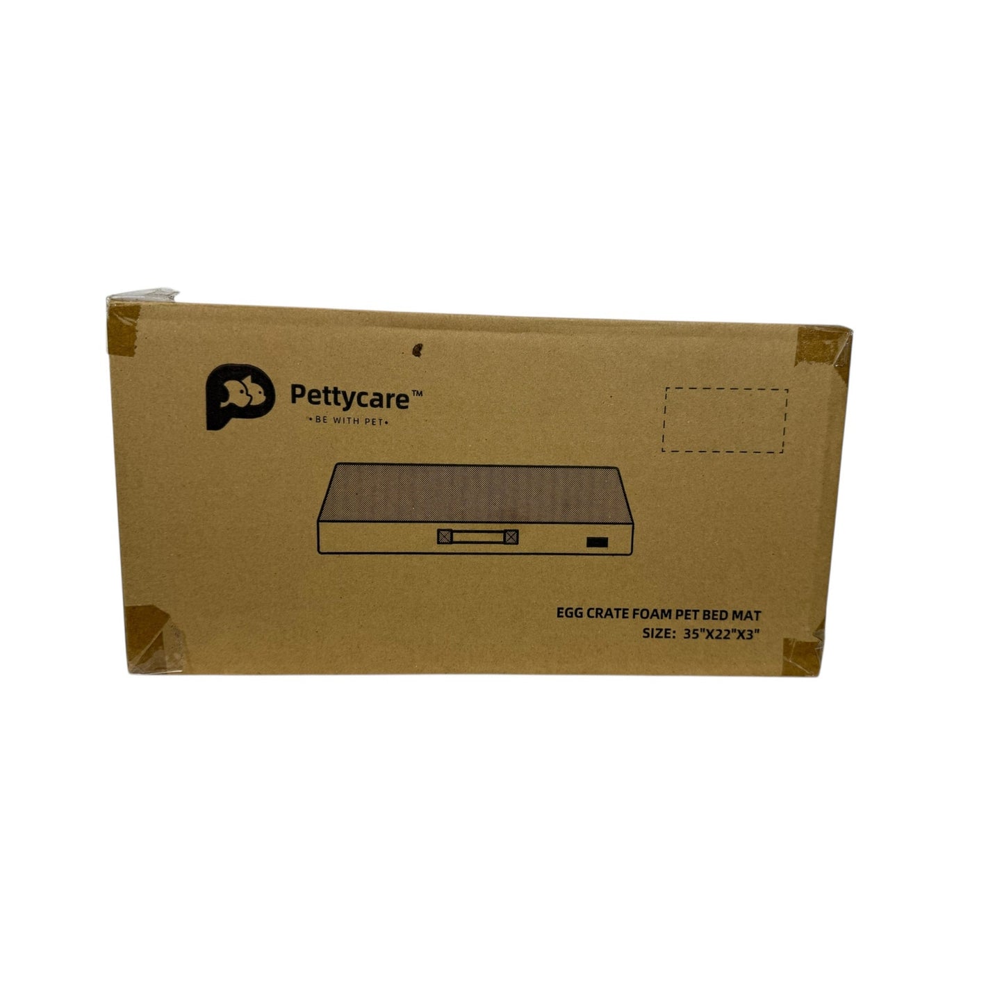 New Pettycare Eggcrate Foam Pet Bed 35" x 22" NIB