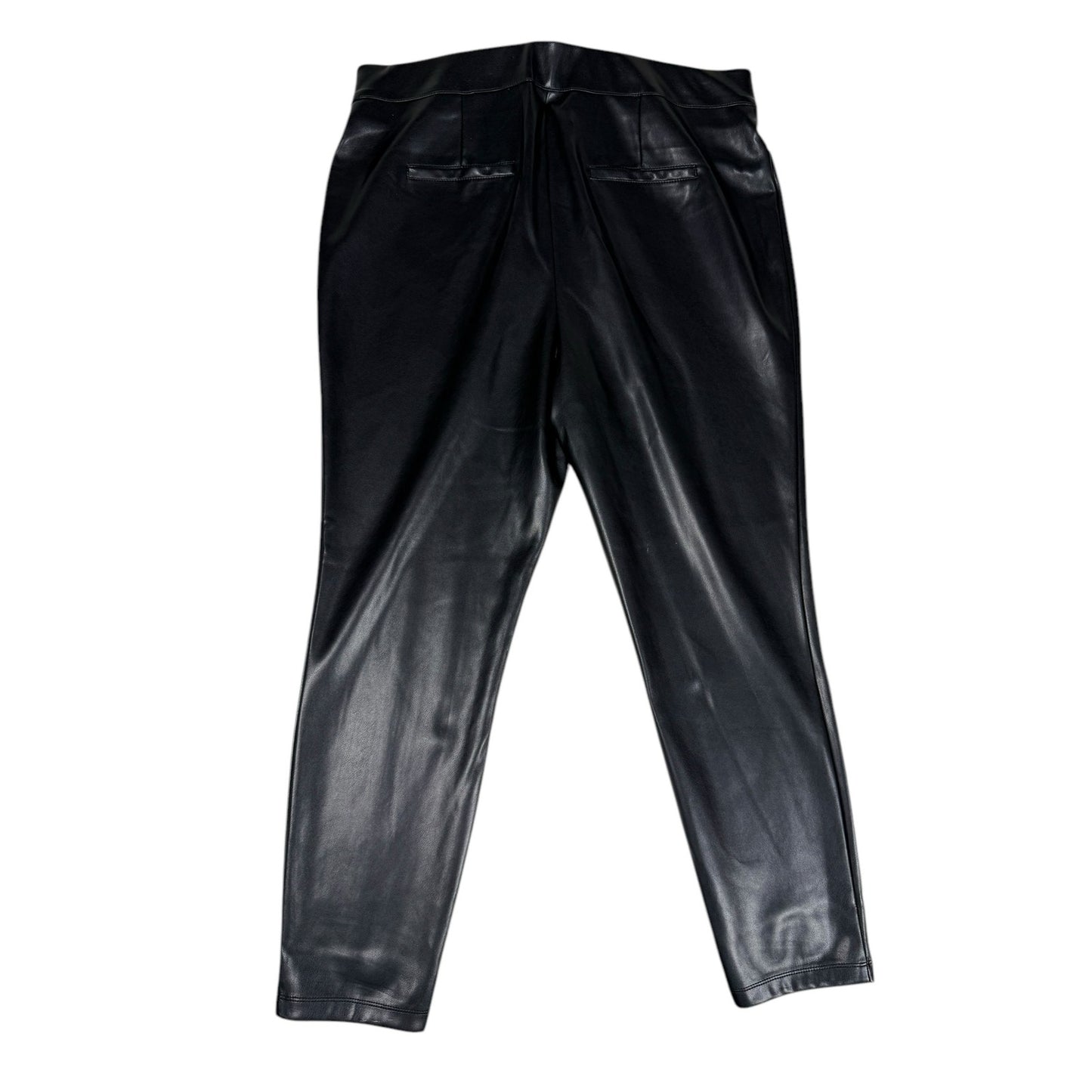 NWT Marc New York Women's Faux Leather Pants Size 1X High Rise Black Skinny