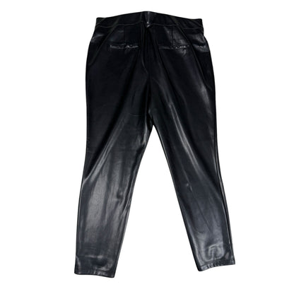 NWT Marc New York Women's Faux Leather Pants Size 1X High Rise Black Skinny