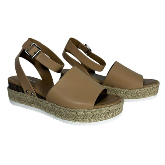 NWT Soda Espadrille Women's Size 11 Open Toe ankle strap Dusty Mauve