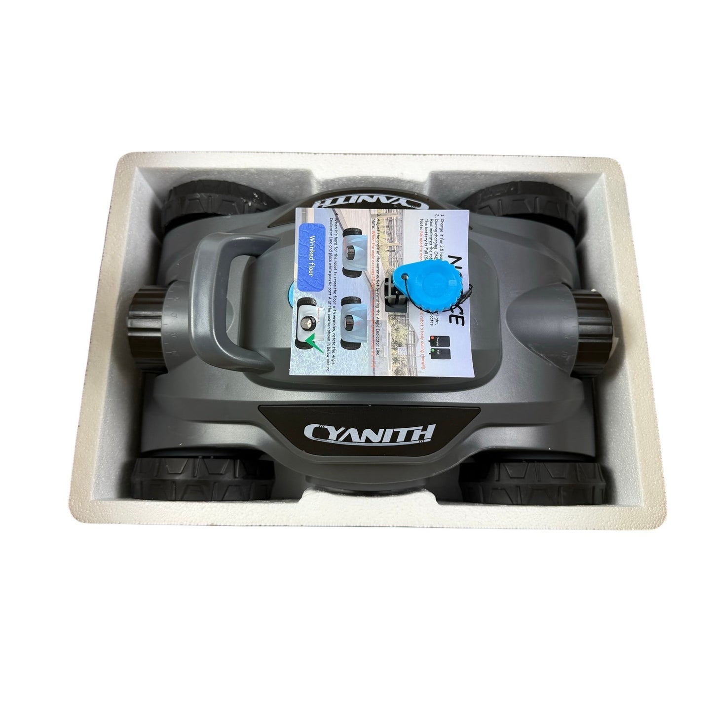 New 110 Mins Runtime Pool Vacuum for Above Ground Pool Cordless Robotic Gray