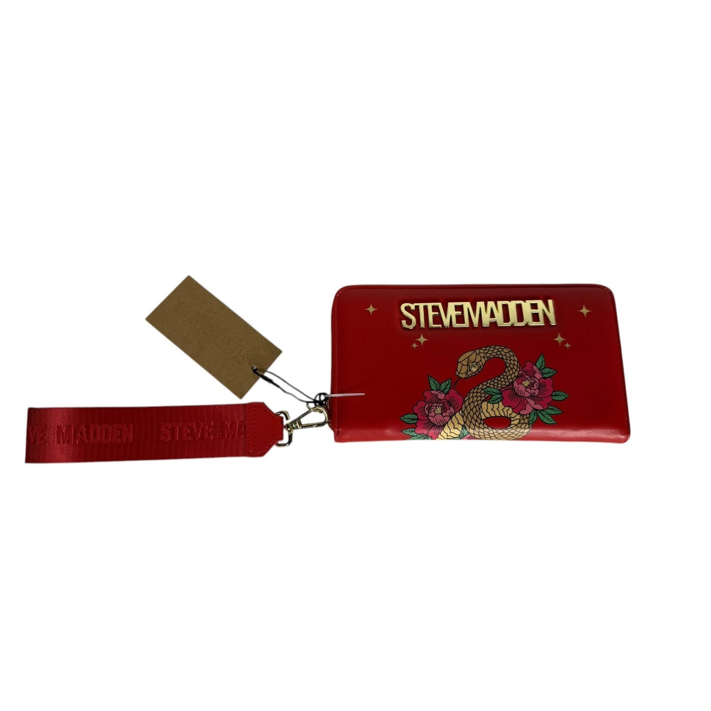 NWT Steve Madden BZIP-SN LUNAR NEW YEAR of the SNAKE Red Wristlet Wallet