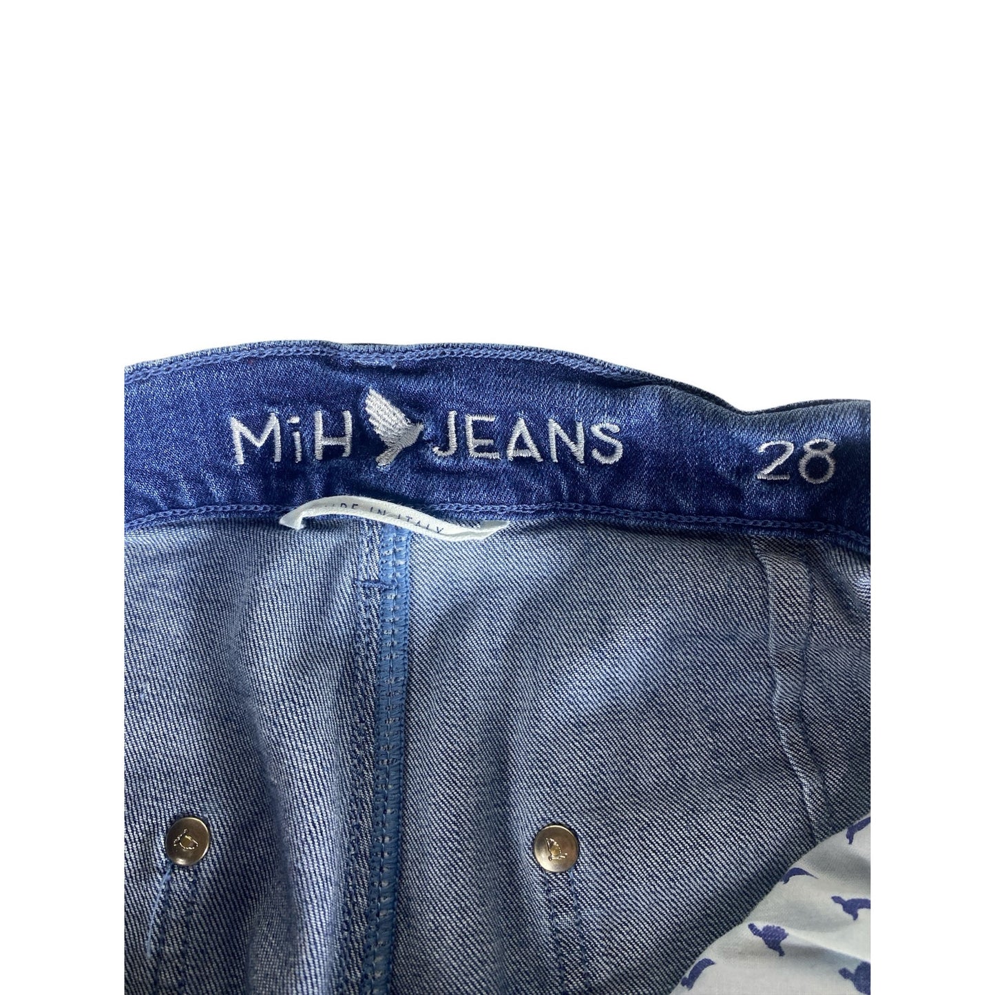 MiH Serge High Rise Crop Leg Blue Jeans Size 28