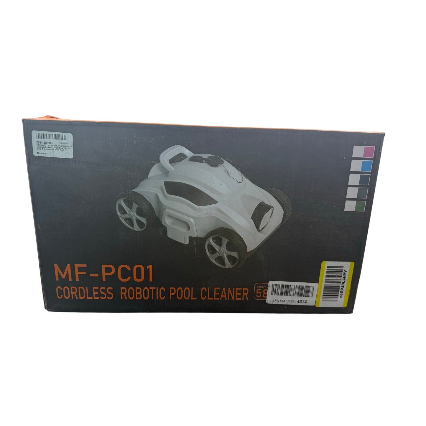 New 110 Mins Runtime Pool Vacuum for Above Ground Pool Cordless Robotic Gray