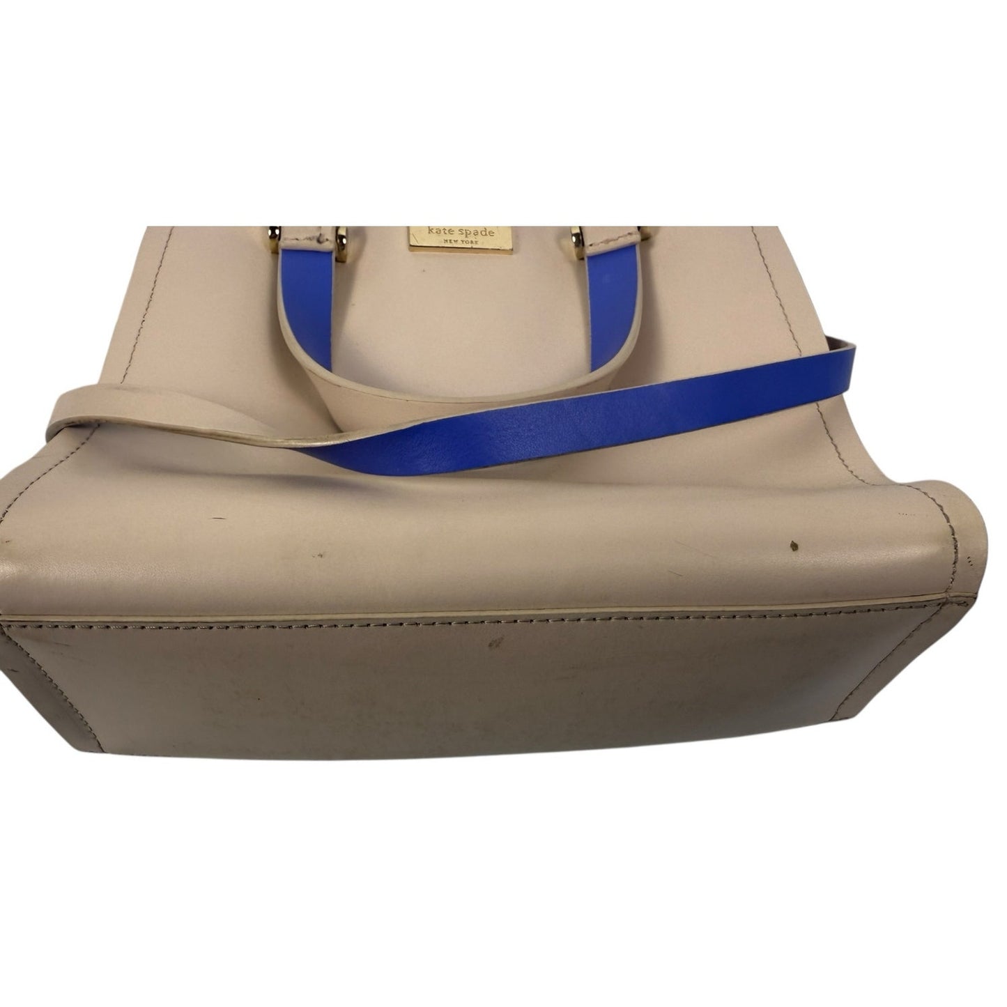 Pre-Loved Kate Spade Arbour Hill Annelle Tote Cream Blue Handles
