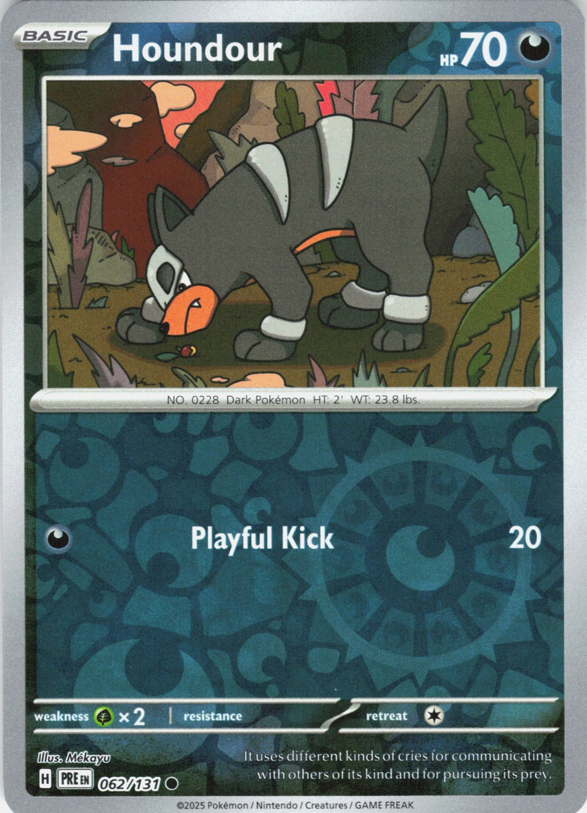 Houndour Reverse Holo Common SV: Prismatic Evolutions 062/131 NM