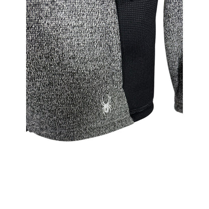 Spyder Zip up jacket Women's Fleece Gray black Size XL