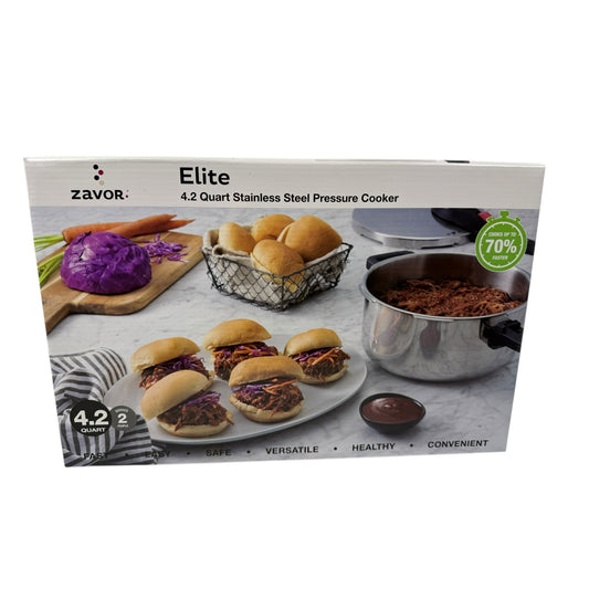 New in Box Zavor Elite 4.2-Qt. Pressure Cooker Stainless Steel