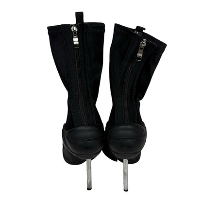 NIB Tsrenlmln Black Women's Ankle Boots Booties High Spike Stiletto Size 10