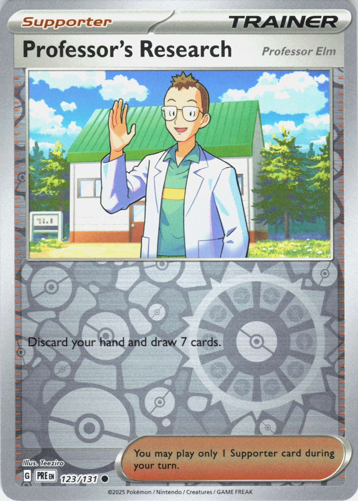 Professor's Research [Professor Elm] Rev Holo Com SV: Prismatic Evo 123/131 NM