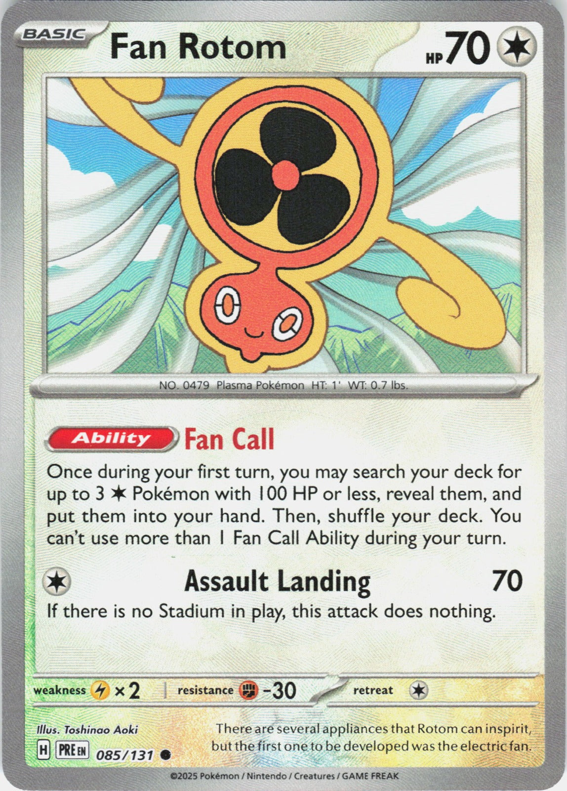 Fan Rotom (Poke Ball Pattern) Holo Common SV: Prismatic Evolutions 085/131 NM