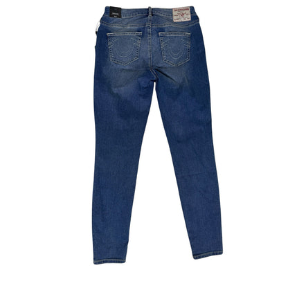 NWT True Religion Jennie Jeans Women's 29 Mid Rise Sun Kissed Washed Skinny