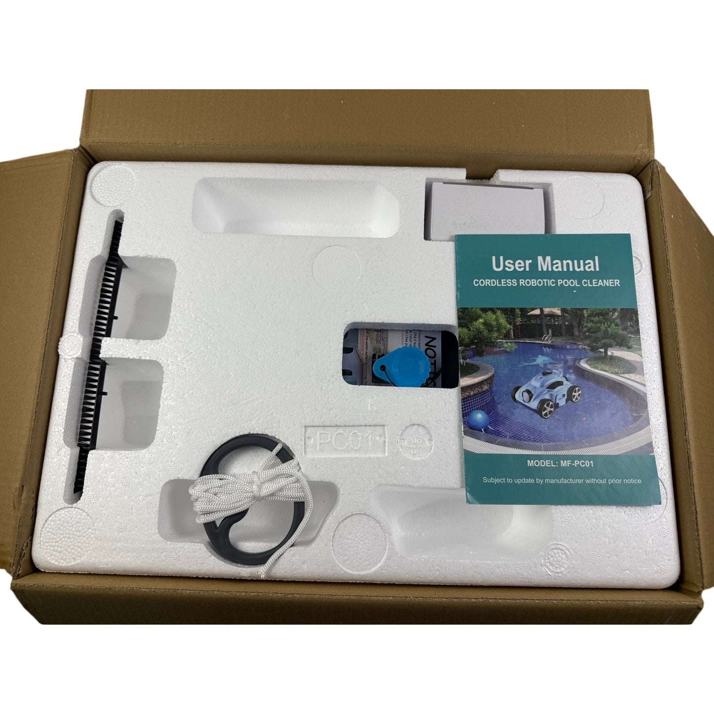 New 110 Mins Runtime Pool Vacuum for Above Ground Pool Cordless Robotic Gray