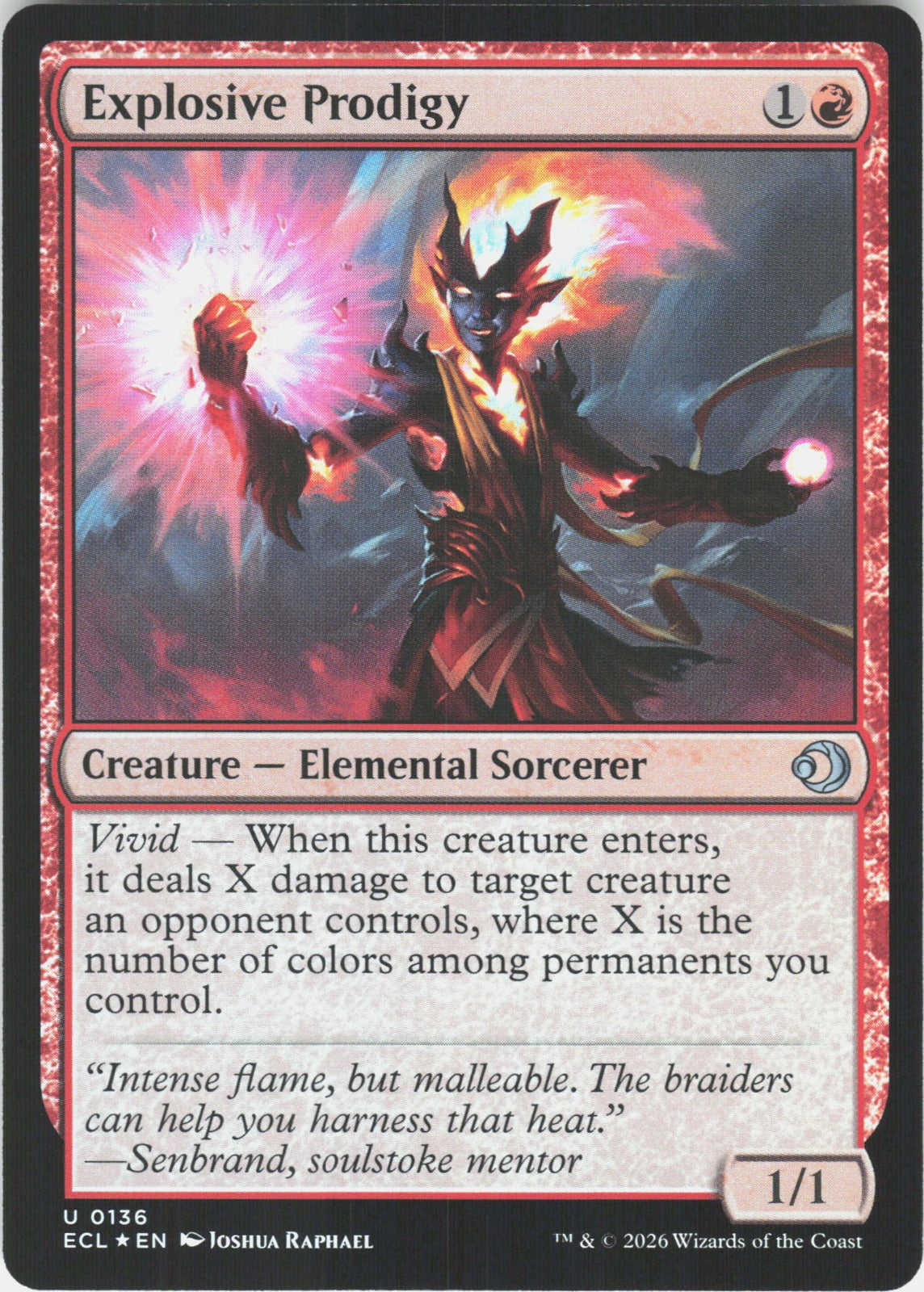 Explosive Prodigy Foil U Lorwyn Eclipsed 136 NM