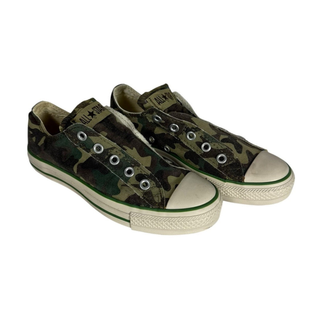 Converse All Star Slip on Womens Shoes Camo Size 6