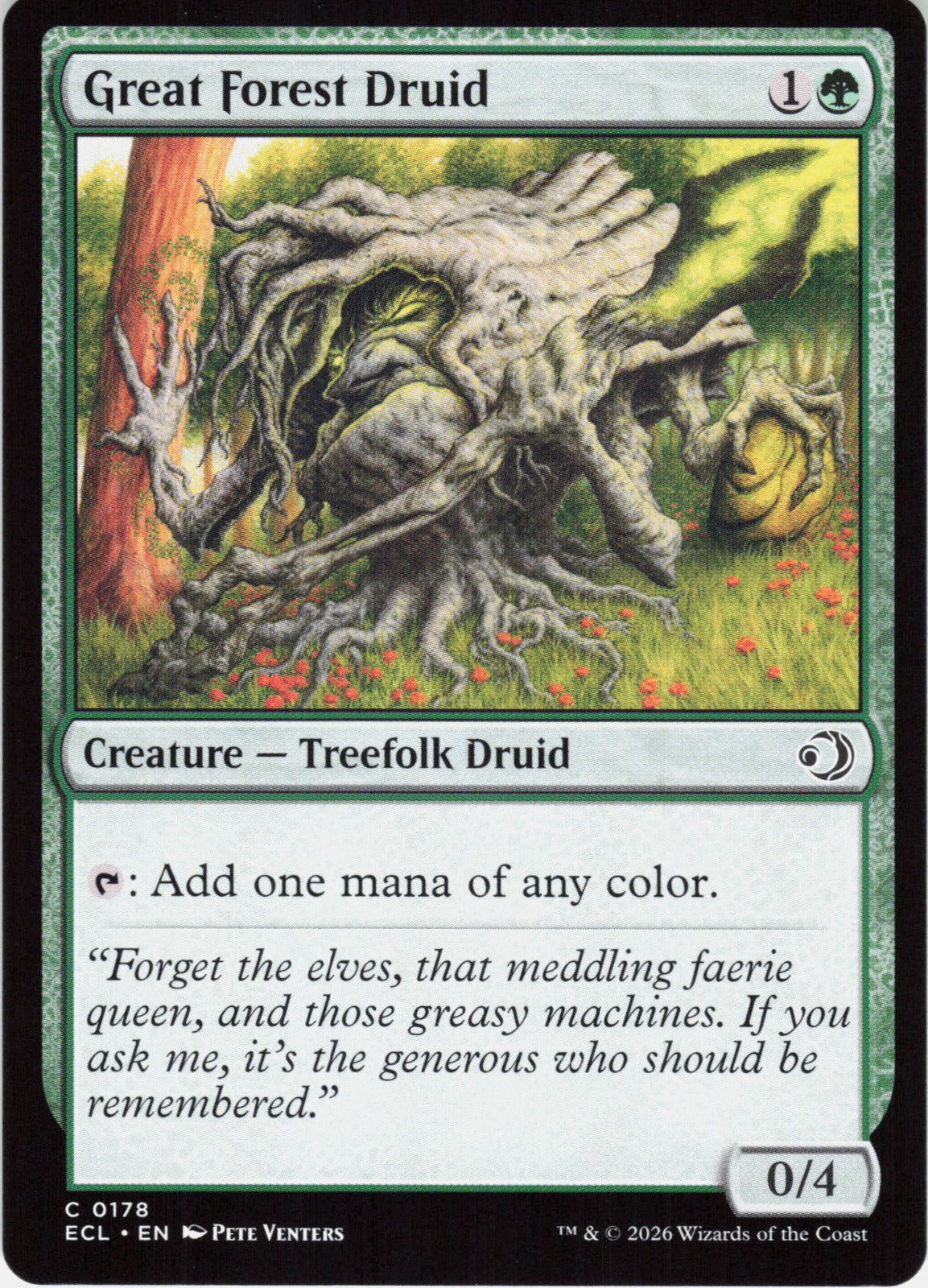 Great Forest Druid C Lorwyn Eclipsed 178 NM