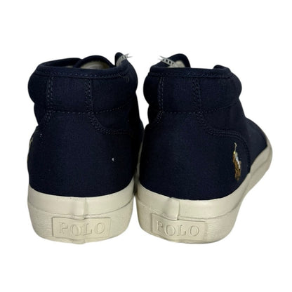 NWOT Ralph Lauren Polo Men Mid Shoes Canvas Blue size 8 Casual
