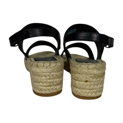 NIB Landing Craft Espadrille Black Size 4.5 (35) Open Toe Ankle Strap