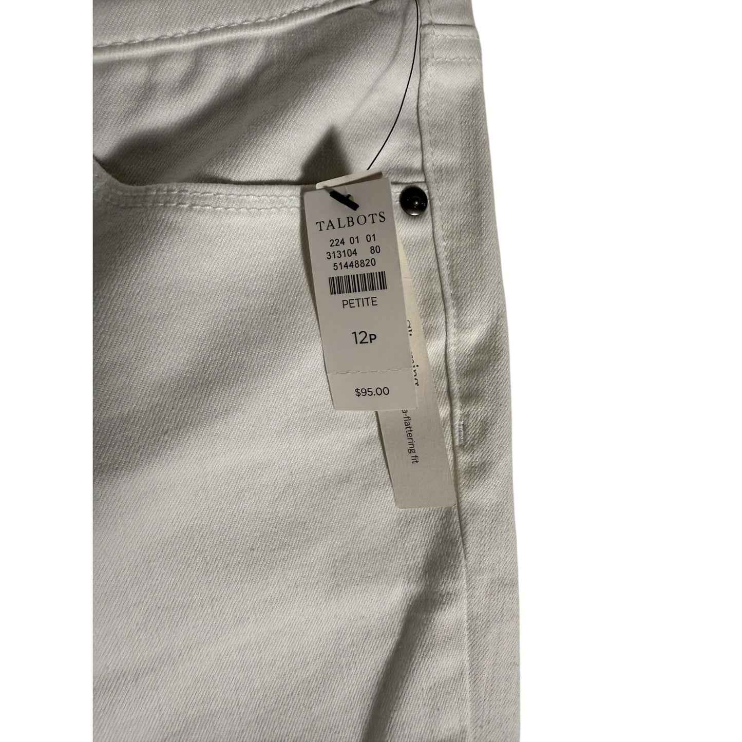 NWT Talbots Jeggings Women's Size 12P  White Skinny Ankle