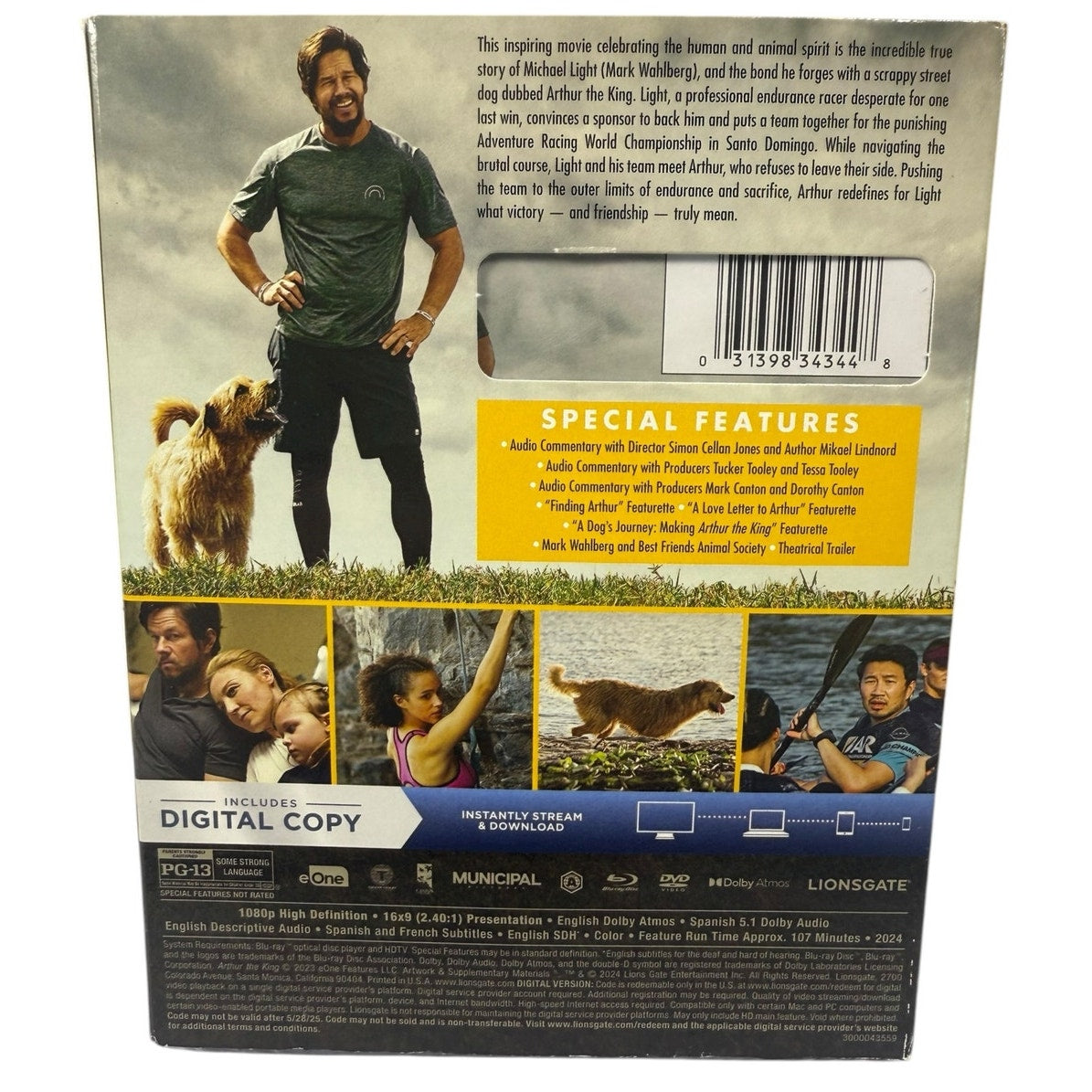 NEW! Arthur The King (Blu-ray DVD Digital) Slipcover 2024 M. Wahlberg True Story