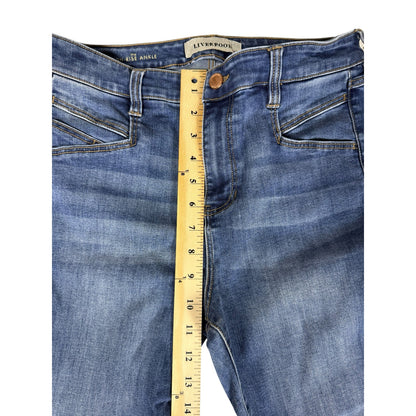 Liverpool Jeans Women's High Rise Ankle Size 8 Blue