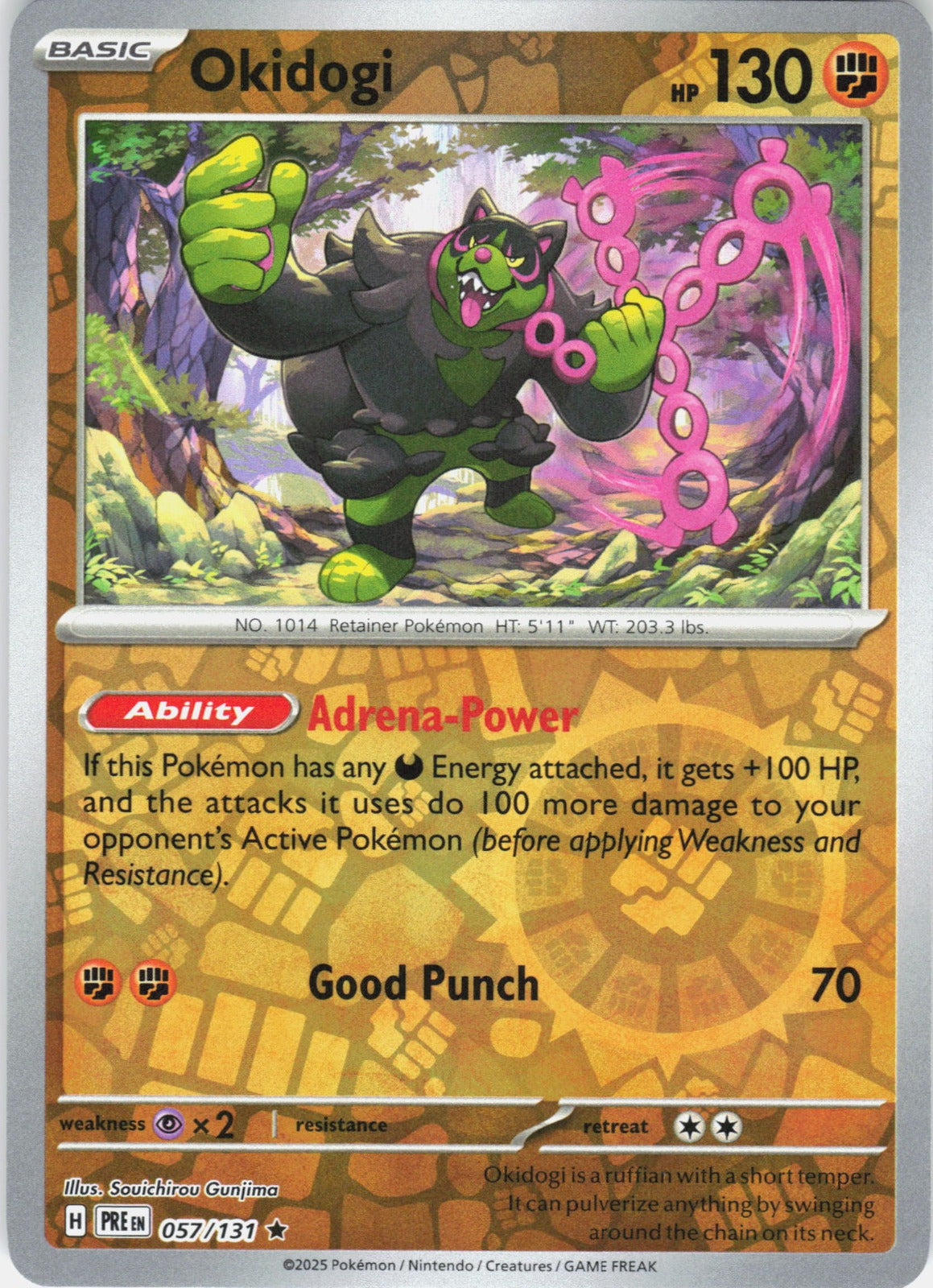 Okidogi Reverse Holo Rare SV: Prismatic Evolutions 057/131 NM